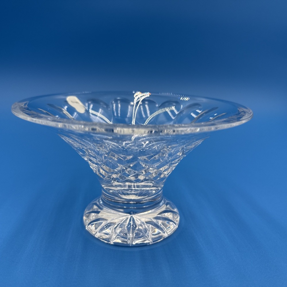 Signed Waterford Colleen 6" Lead Crystal Glass Pedestal Bowl Dish